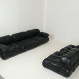 Camaleonda Sofa in Black Leather by Mario Bellini for C&B Italia 1960s