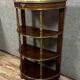 Parisian shelf Louis XVI style half-moon mahogany shape