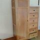 Asymmetrical furniture with compass feet from the 50s/60s