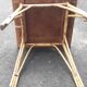 Paire de chaises et table rotin osier vintage XXème