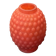 Small Art Deco ball vase in red-orange tinted glass