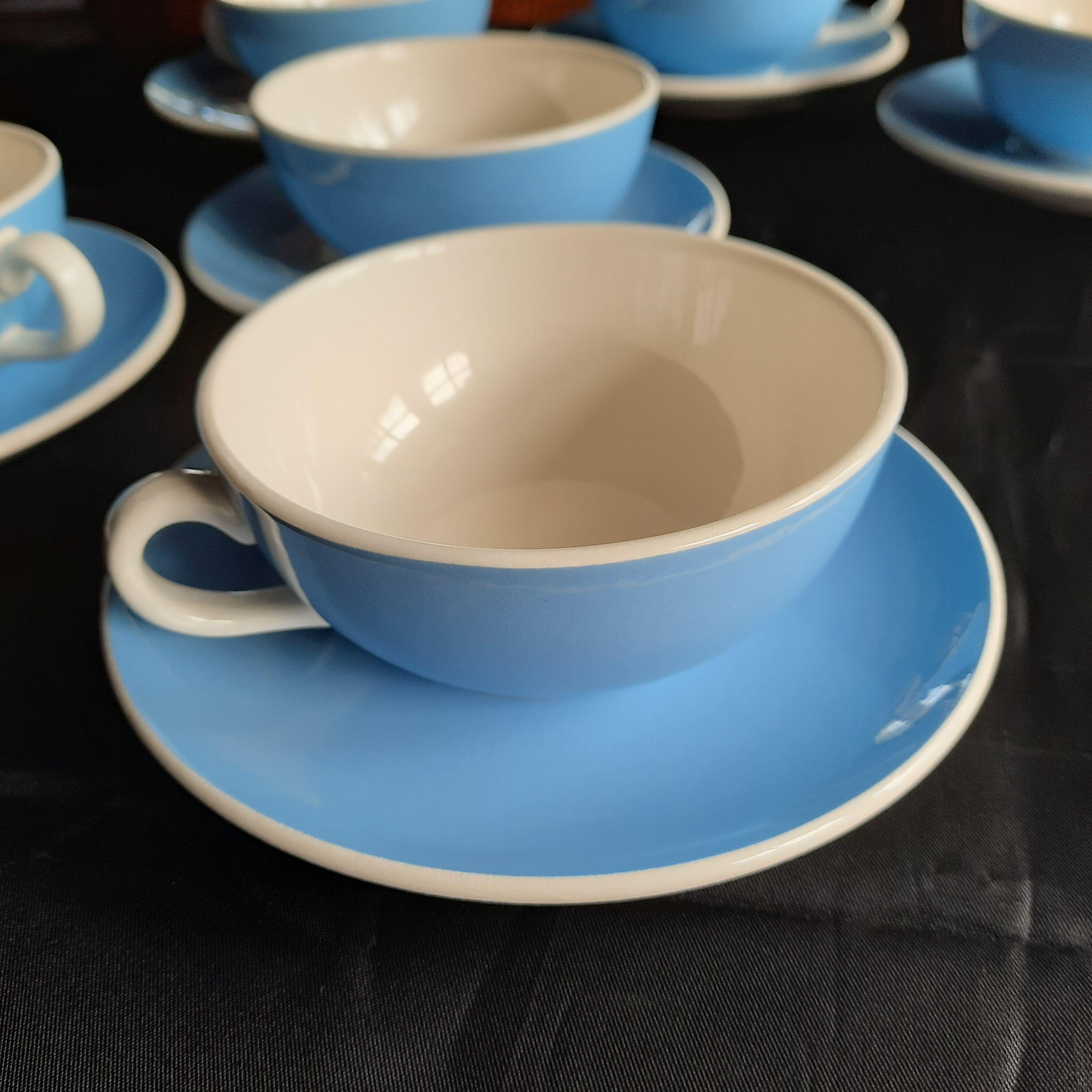 6 cups and under cups Villeroy and Boch from Mettlach
