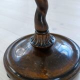 Organic whirlwind floor lamp in stained birch, Sweden, 1940s.