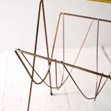 1960s Scandinavian Vintage Metal Magazine Rack