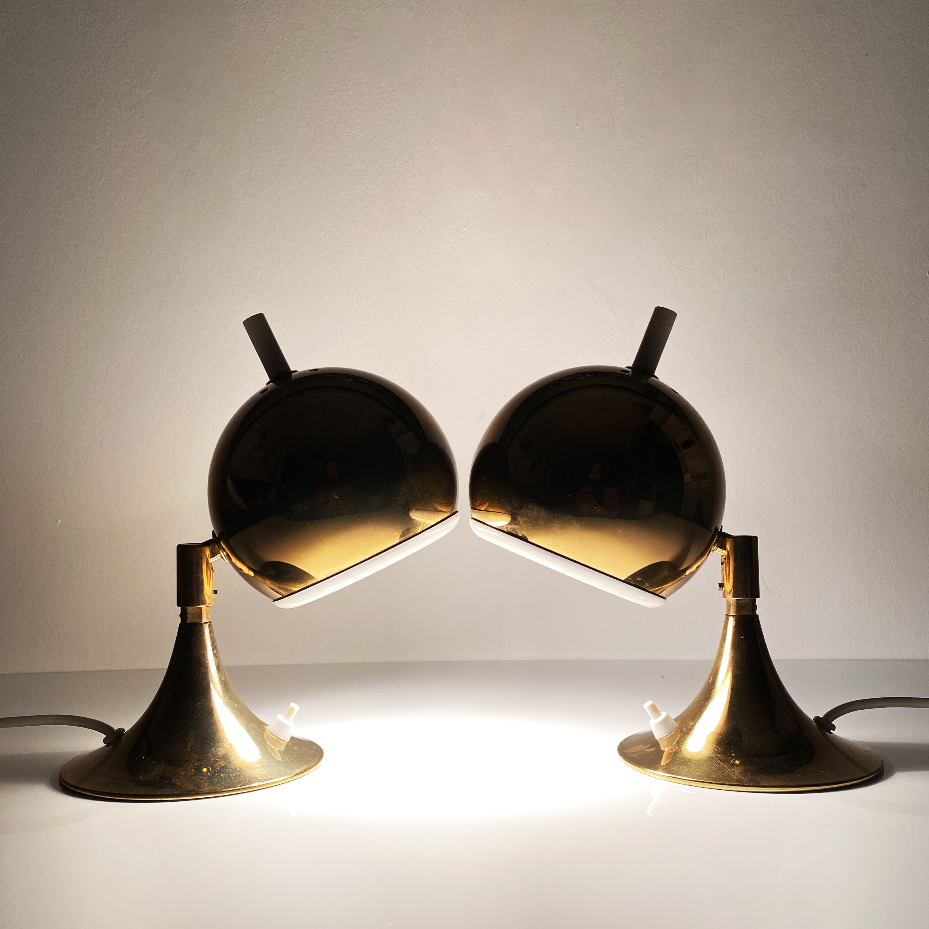 Otto Meinzzer's Space Age "Eyeball" lamps. Germany 70s