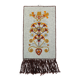 Polish wool wall tapestry with floral decor, 70s