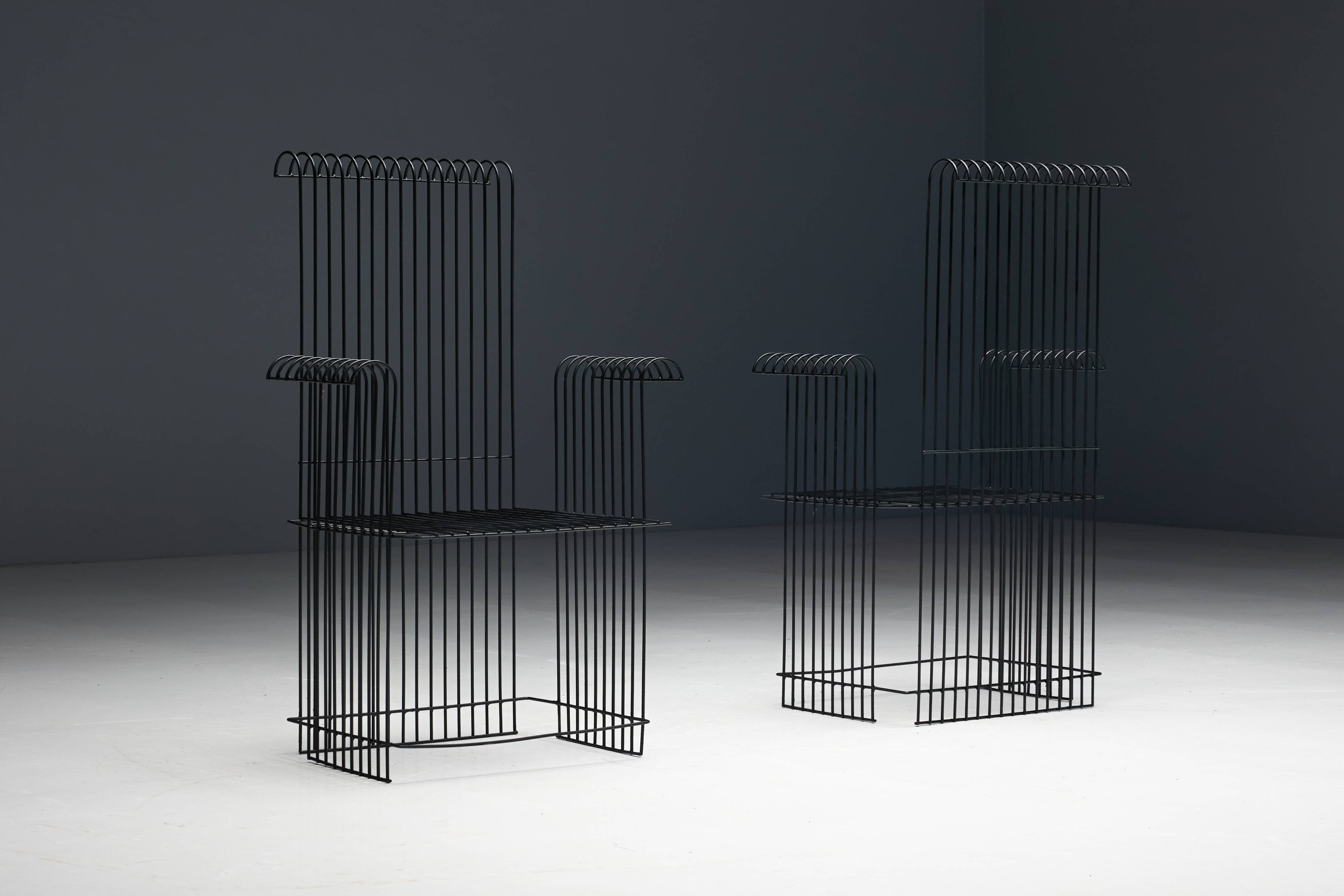 Metal Wire Modernist Garden Set, France, 1970s