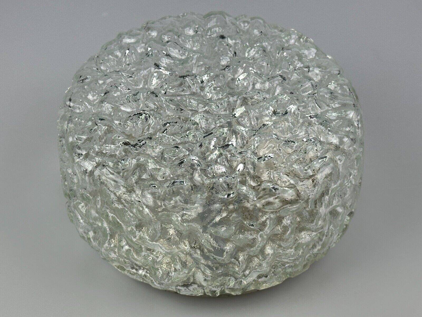 60s 70s ceiling lamp Glashütte Limburg Germany Plafoniere glass & metal