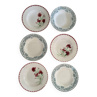 Assiettes creuses anciennes pour 2 modèles.