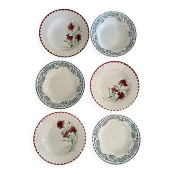 Assiettes creuses anciennes pour 2 modèles.