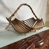Vintage bamboo basket from the 60s