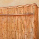 Rattan bar with 3 vintage stools