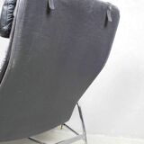 1970s Swedish Leather Chaise by Sam Larsson for DUX