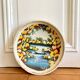 Painted tray basket for wall decoration