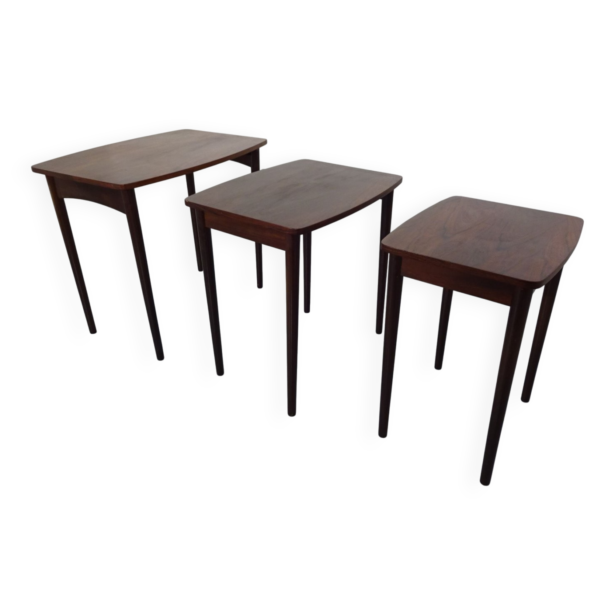 Danish Rosewood Nesting Tables, 1960s, Set of 3