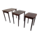 Danish Rosewood Nesting Tables, 1960s, Set of 3