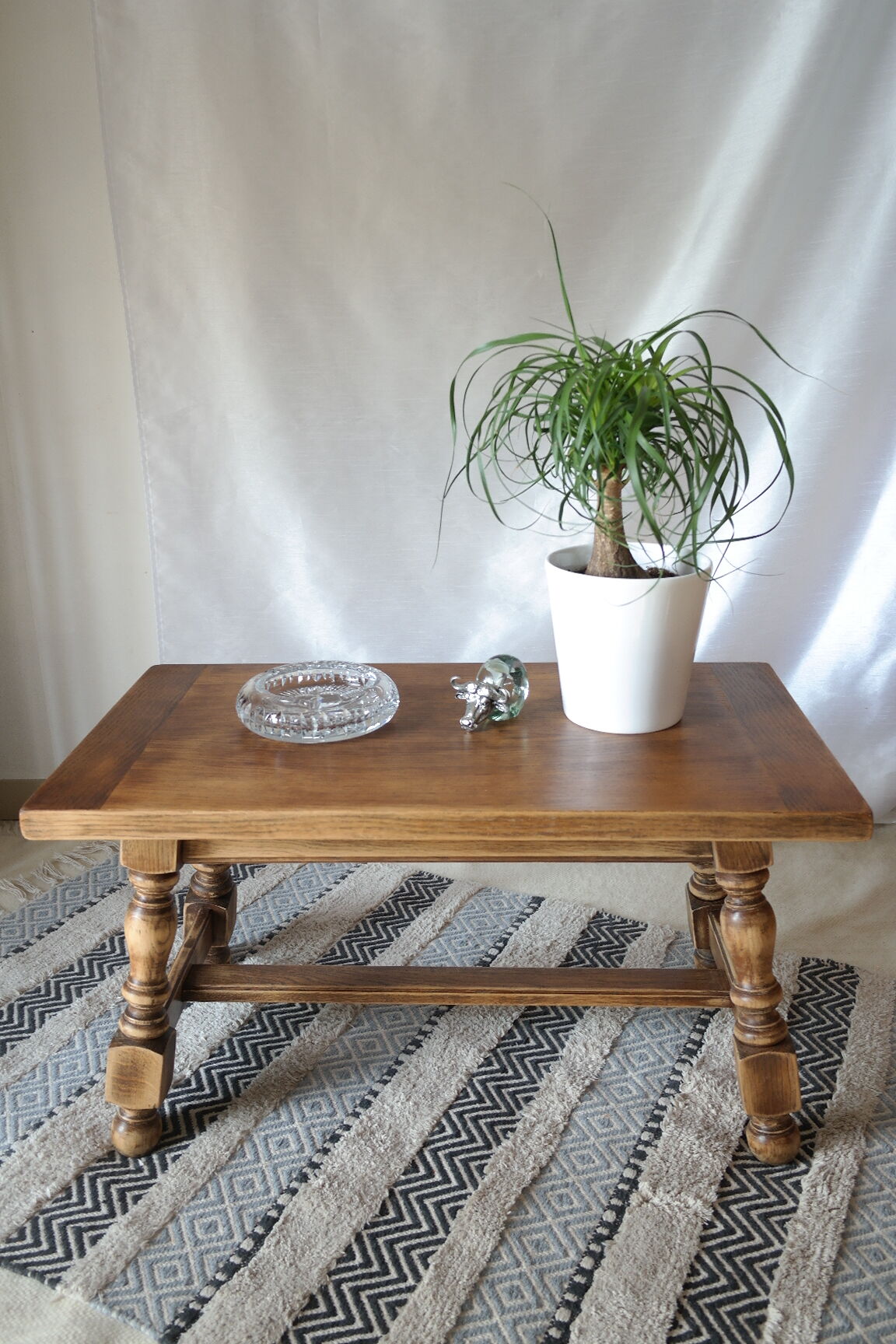 Country coffee table western vintage oak