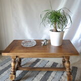 Country coffee table western vintage oak