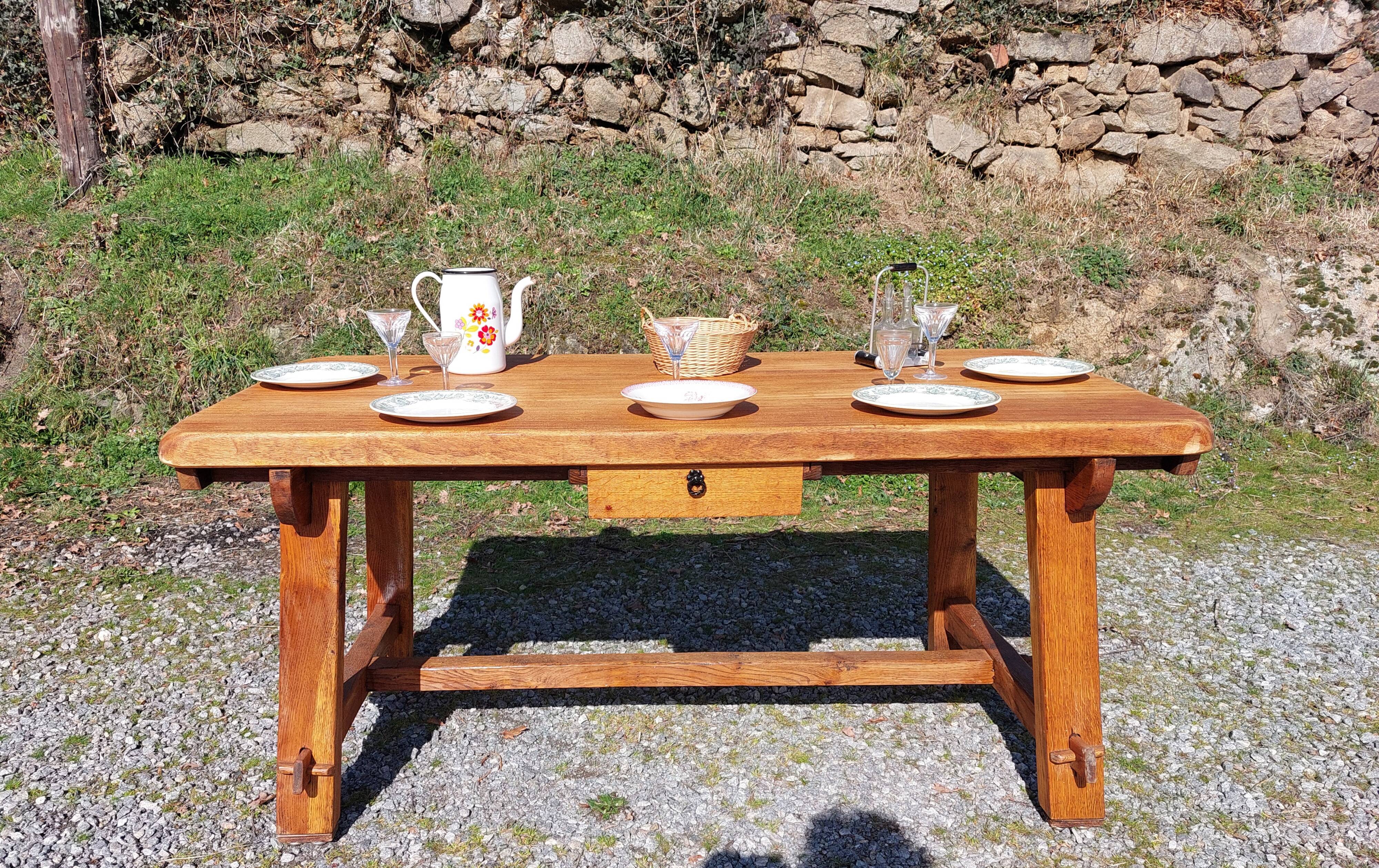 farm table with extensions, solid wood