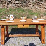 farm table with extensions, solid wood