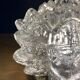 Vintage globe wall or ceiling light in molded glass in the shape of a flower