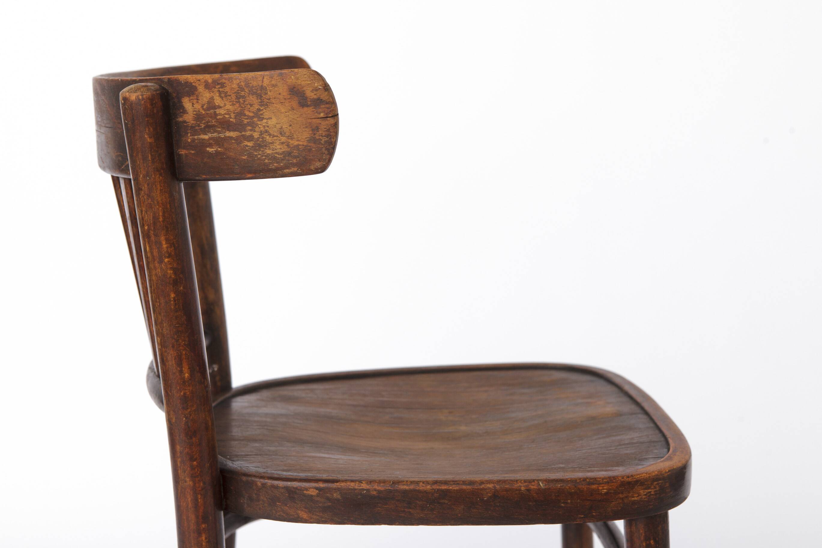 Vintage Wooden Desk Chair 1930s–1950s, Belgian Beech Wood Chair