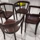 Suite de 4 fauteuils bistrot vintage