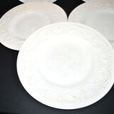 Wedgwood set of 5 Patrician garland England moulded earthenware plates 26.5 cm