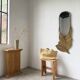 Brass flower oval mirror 1960