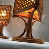 Vintage rattan lamps 70