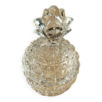 Bonbonnière ananas en cristal taillé – Pièce décorative iconique