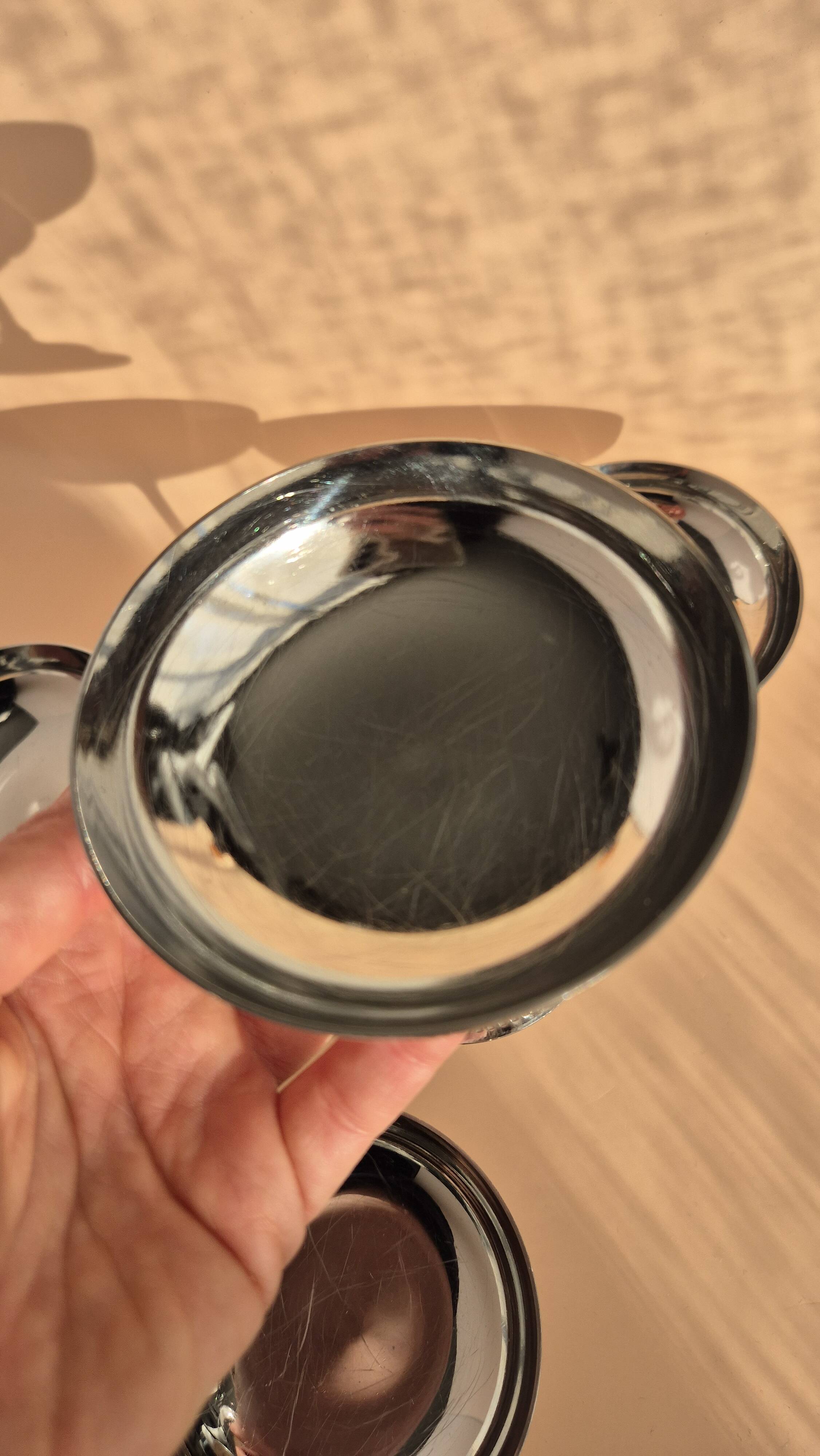 Set of 6 vintage Jean Couzon cups – 70s – 18/10 stainless steel