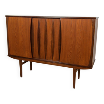 Mid-Century Teak Highboard, Denmark, 1960s