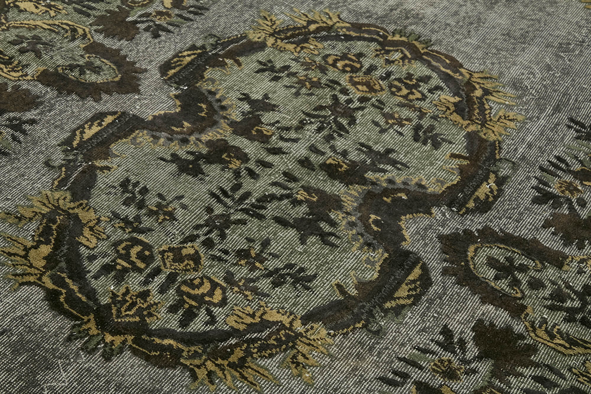 Handmade contemporary oriental grey carpet, 1970s 176 cm x 295 cm