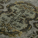 Handmade contemporary oriental grey carpet, 1970s 176 cm x 295 cm