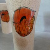4 old stoneware mugs