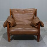 Sheriff Lounge Chair with Ottoman by Sergio Rodrigues for ISA