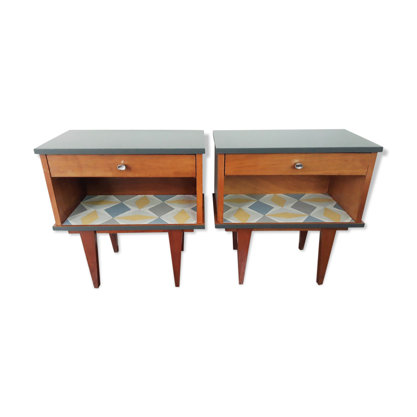 Pair of vintage bedsides