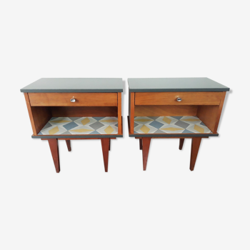 Pair of vintage bedsides