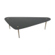 Table basse tripode en verre noir vintage