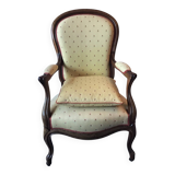 Fauteuil XIXE style Louis Philippe à dossier violine