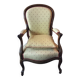 Louis Philippe style XIX century armchair with a violet backrest.
