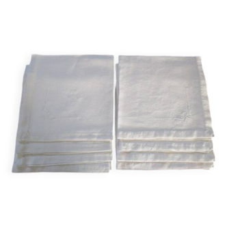 8 antique embroidered napkins