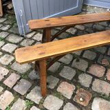 Pair of solid oak benches