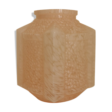 Vase art déco en verre moucheté