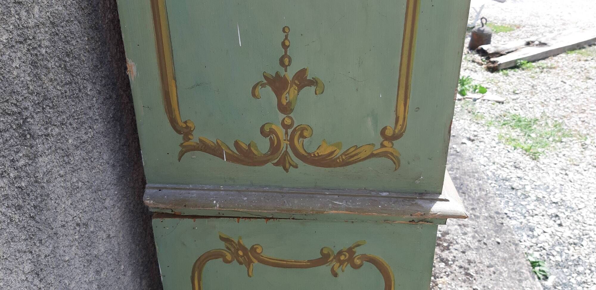 2 library furniture ceruse wood green and gold