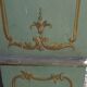 2 library furniture ceruse wood green and gold