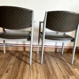 Pair of gray Scandinavian style armchairs