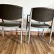 Paire de fauteuils gris style scandinave