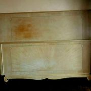20th century yellow veneer wood Art Deco bed